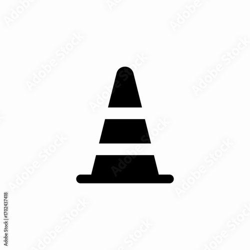 traffic cone construction icon sign vector