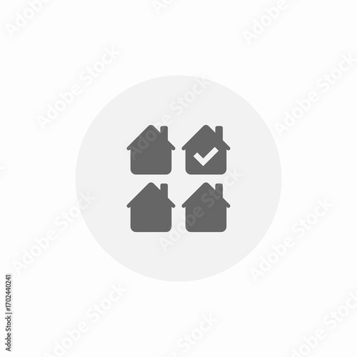 real estate choice best check mark icon sign vector