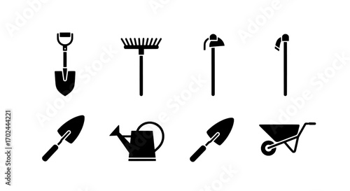 Gardening Tools and Equipment Icons