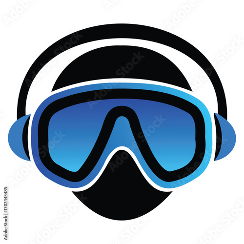 Scuba Diving Glass Illustration