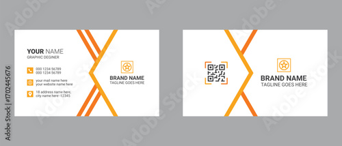 Double sided business card template design and visiting card design for your business and personal purpose	