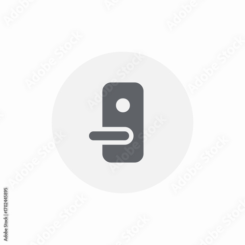 door handle icon sign vector