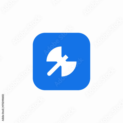 medieval axe weapon icon sign vector