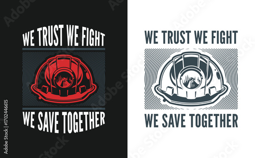Firefighter brotherhood t-shirt design honoring unity and courage.