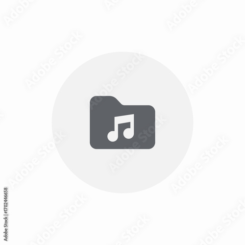 music folder icon sign vector