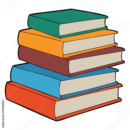 Stack of Books Illustration