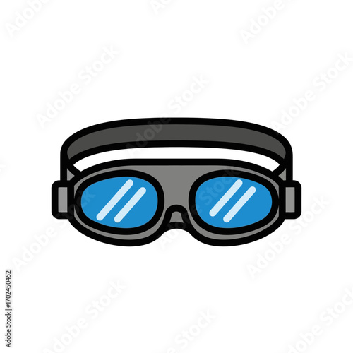 Protective eyewear safeguards eyes in isolated transparent scene