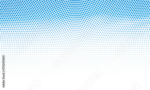 Light BLUE vector illustration which consist of circles. Dotted gradient design for your business. Creative geometric background in halftone style with colored spots.