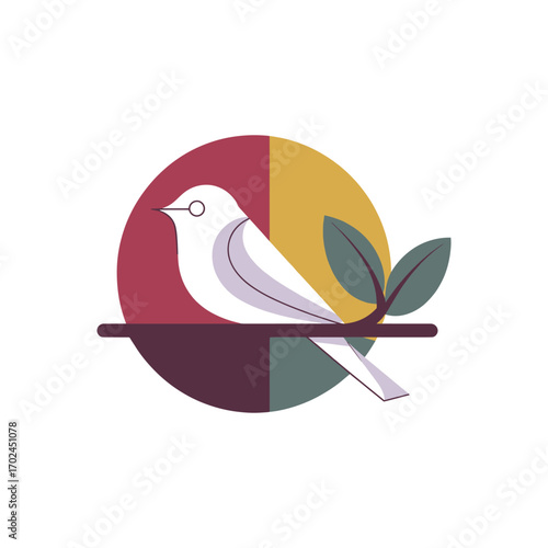 Colorful Canary Silhouette Logo Design