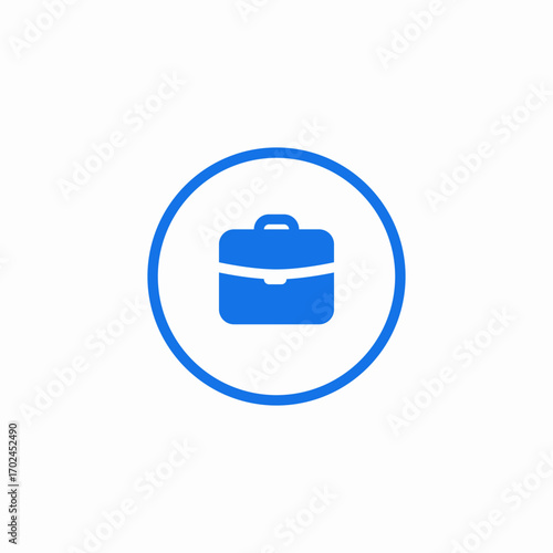 business suitcase button icon sign vector