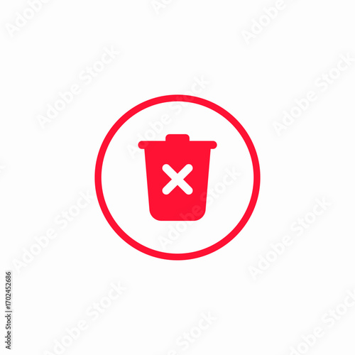 delete file button icon sign vector