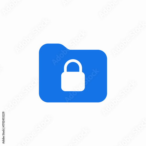 lock folder icon sign vector