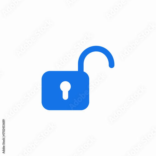 unlock safety icon sign vector
