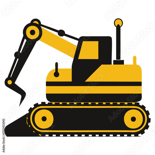 Powerful Excavation Equipment Artwork