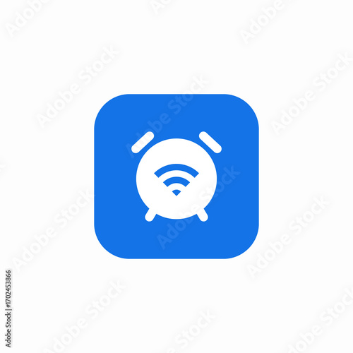 wireless alarm clock icon sign vector