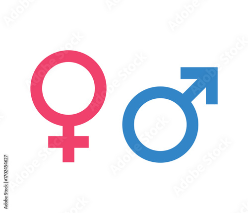 Male and Female Gender Symbols Vector