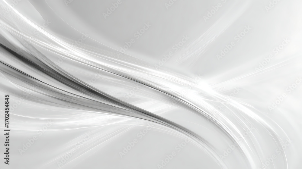 Fototapeta premium Elegant grayscale abstract art showcasing flowing, curved lines and subtle shades of grey for modern backgrounds.
