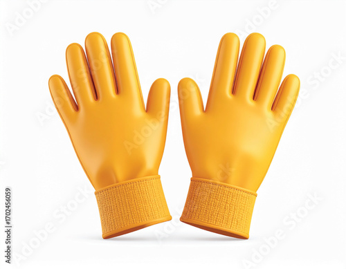 3D vector icon of protective work gloves