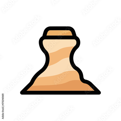 Stylized dune stands sand wavy minimalist isolated graphic