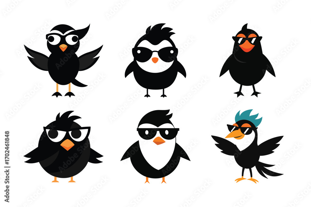 Fototapeta premium Cute Cool Chick Bundle T-Shirt Design