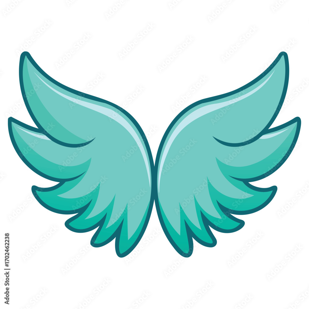 Fototapeta premium Elegant Angel Wings Graphic