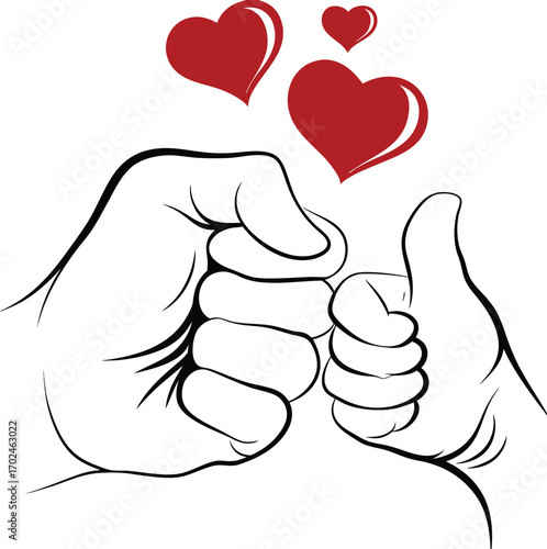 Silhouette of adult and child holding hands in a supportive gesture