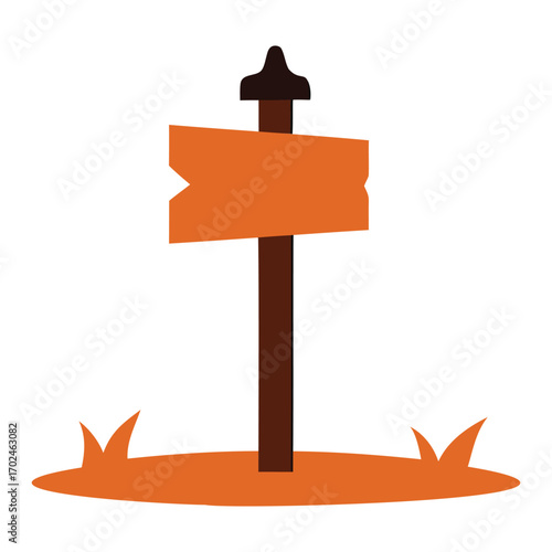 Rustic Wooden Signpost Graphic