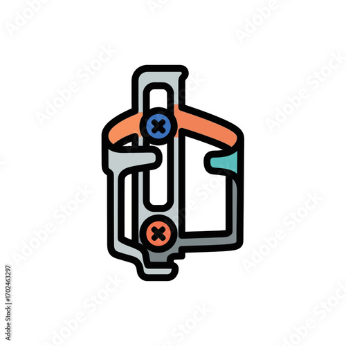 Modern crossbow illustrates aiming in isolated vector design