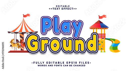3d play lower ground lowercase text effect