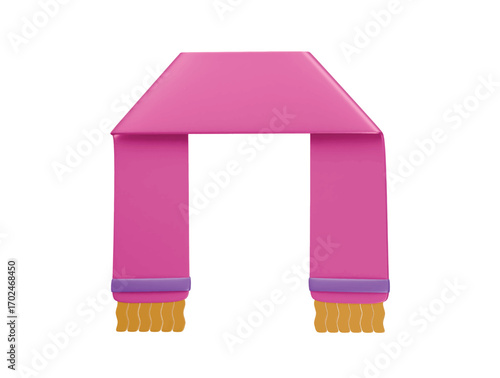 fans scarf icon 3d illustration render