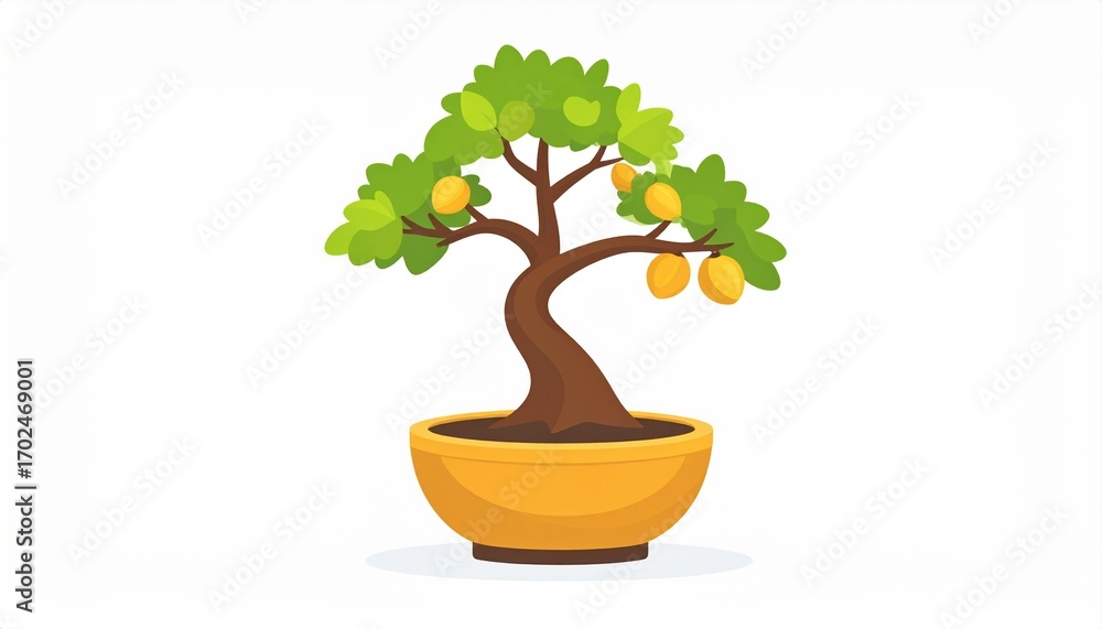 Fototapeta premium bonsai tree on white background