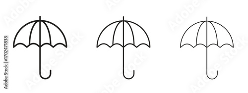 Umbrella icon, outline sign, linear symbols