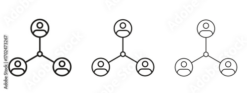 Stakeholders icon, outline sign, linear symbols