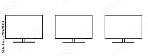 smart Television icon, outline sign, linear symbols