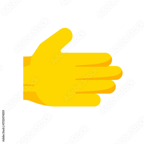 Flat or cutting hand gesture - vector icon