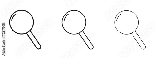 Search icon, outline sign, linear symbols