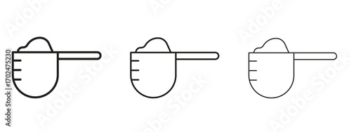 Scoop icon, outline sign, linear symbols