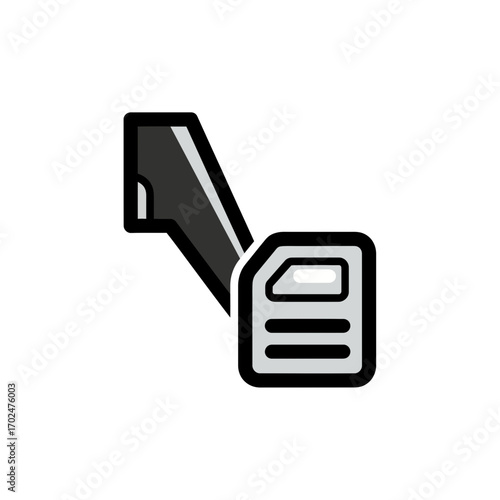 Grey bar downloads data onto digital file icon graphic isolated