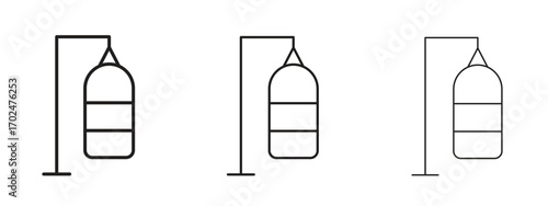 Punching bag icon, outline sign, linear symbols