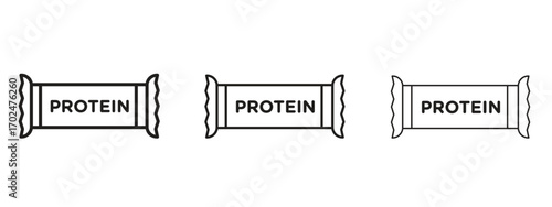 Protein bar icon, outline sign, linear symbols