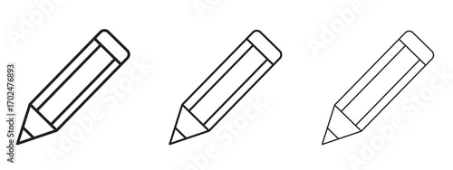 Pencil icon, outline sign, linear symbols