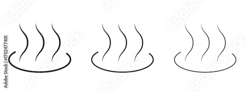 Onsen icon, outline sign, linear symbols