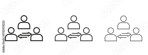 Mediator icon, outline sign, linear symbols