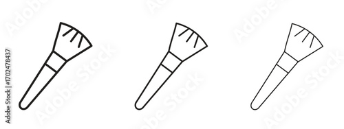 Makeup brush icon, outline sign, linear symbols