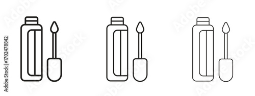 Lip gloss icon, outline sign, linear symbols