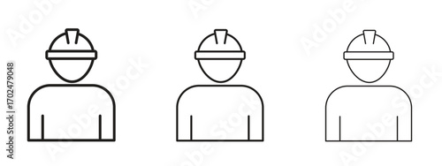Labour icon, outline sign, linear symbols