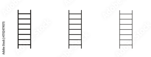 Ladder icon, outline sign, linear symbols