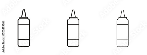 Ketchup icon, outline sign, linear symbols