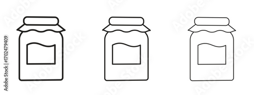Jam icon, outline sign, linear symbols