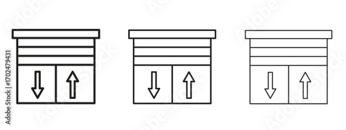 Jalousie icon, outline sign, linear symbols